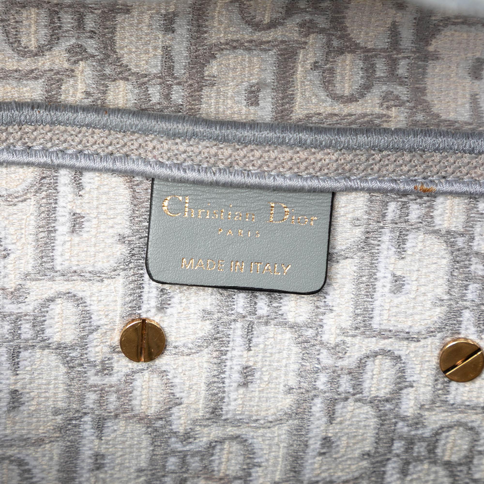 Dior Oblique Embroidered Canvas Saddle Bag