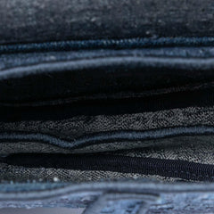Dior Oblique Embroidered Denim Saddle Bag