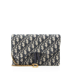 Dior Oblique Medium Saddle Pouch with Chain