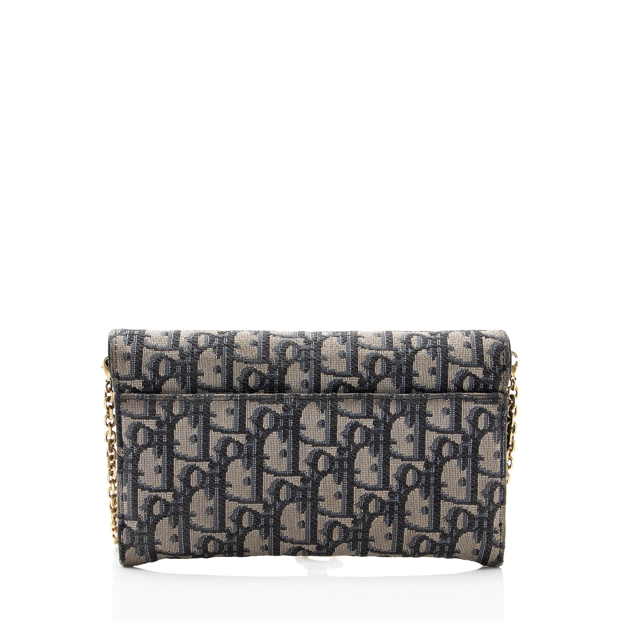 Dior Oblique Saddle Chain Wallet Crossbody