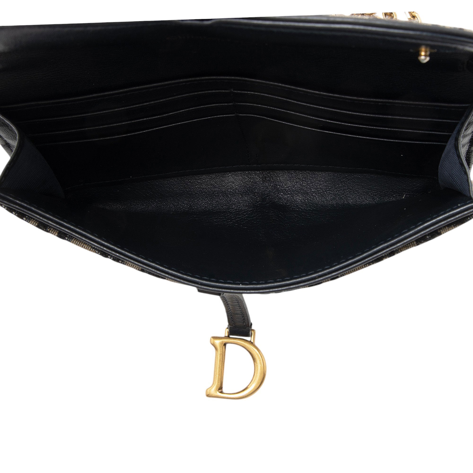 Dior Oblique Saddle Chain Wallet Crossbody