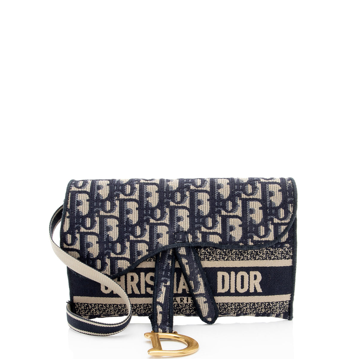 Dior Oblique Slim Saddle Pouch