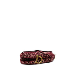 Dior Oblique Velvet Embroidered Saddle Bag