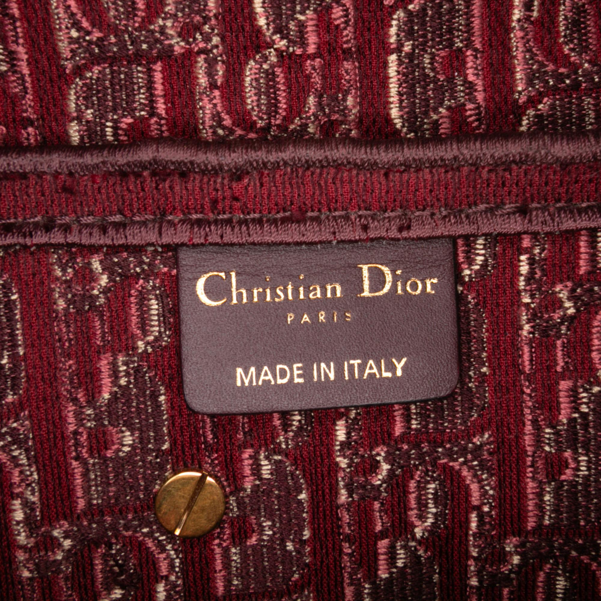 Dior Oblique Velvet Embroidered Saddle Bag