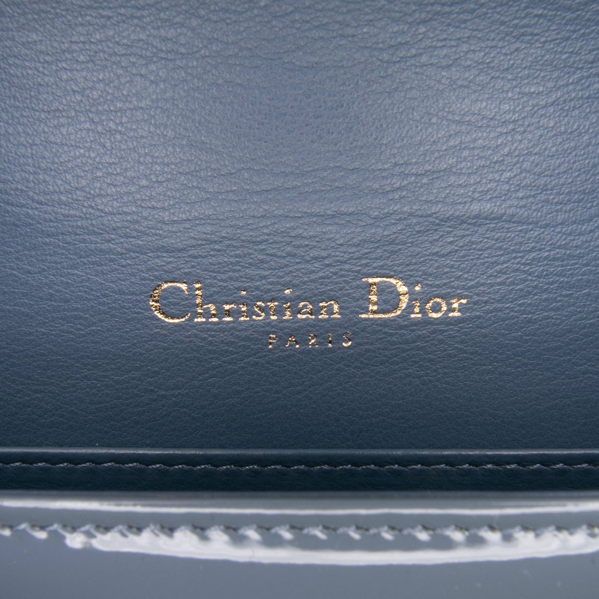 Dior Patent Cannage Lady Dior Wallet On Chain