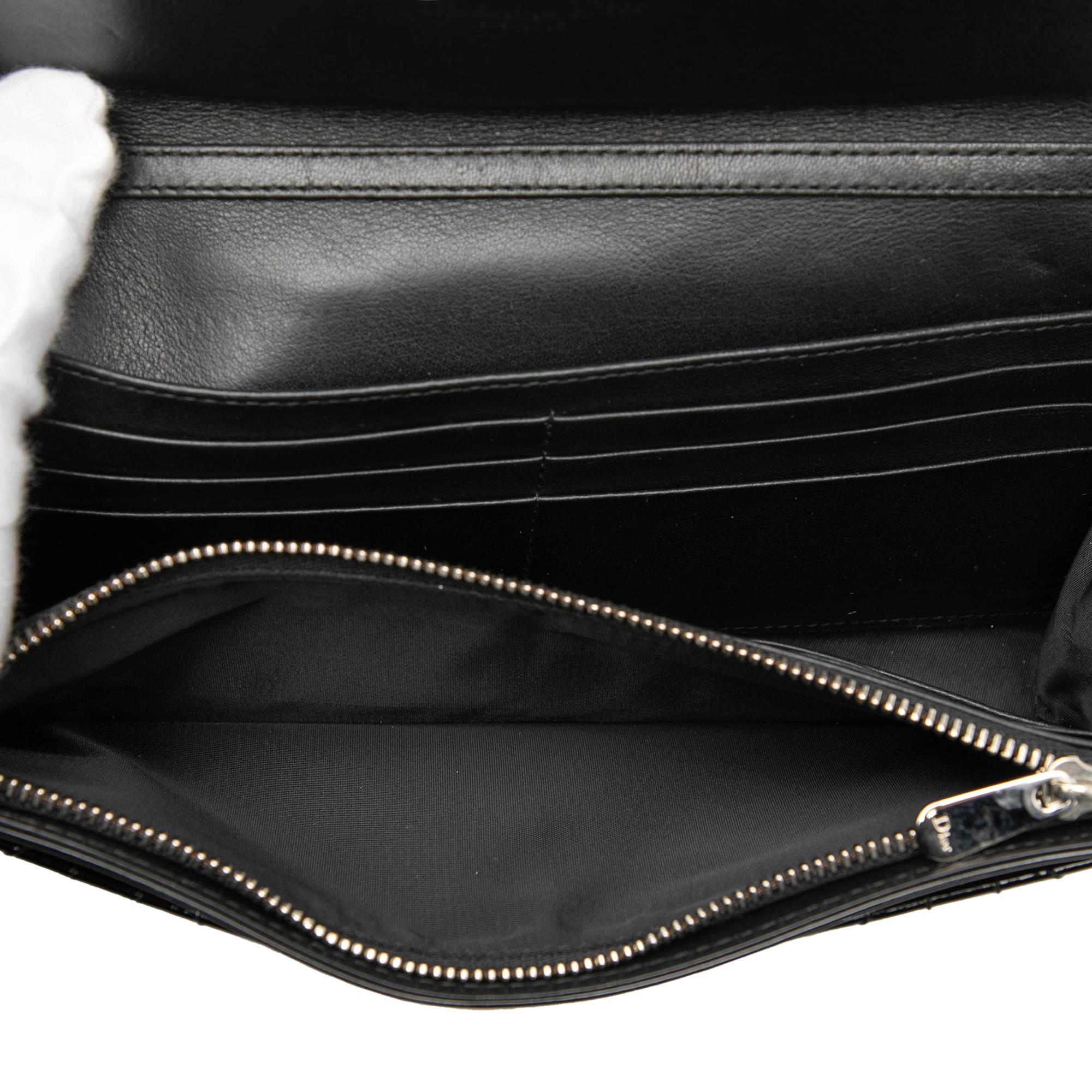 Dior Patent Cannage Lady Dior Wallet On Chain