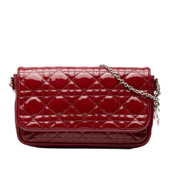 Dior Patent Cannage Lady Dior Wallet On Chain