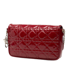 Dior Patent Cannage Lady Dior Wallet On Chain