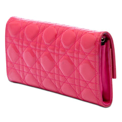 Dior Patent Cannage Lady Dior Wallet On Chain