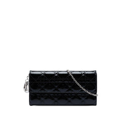 Dior Patent Cannage Lady Dior Wallet On Chain
