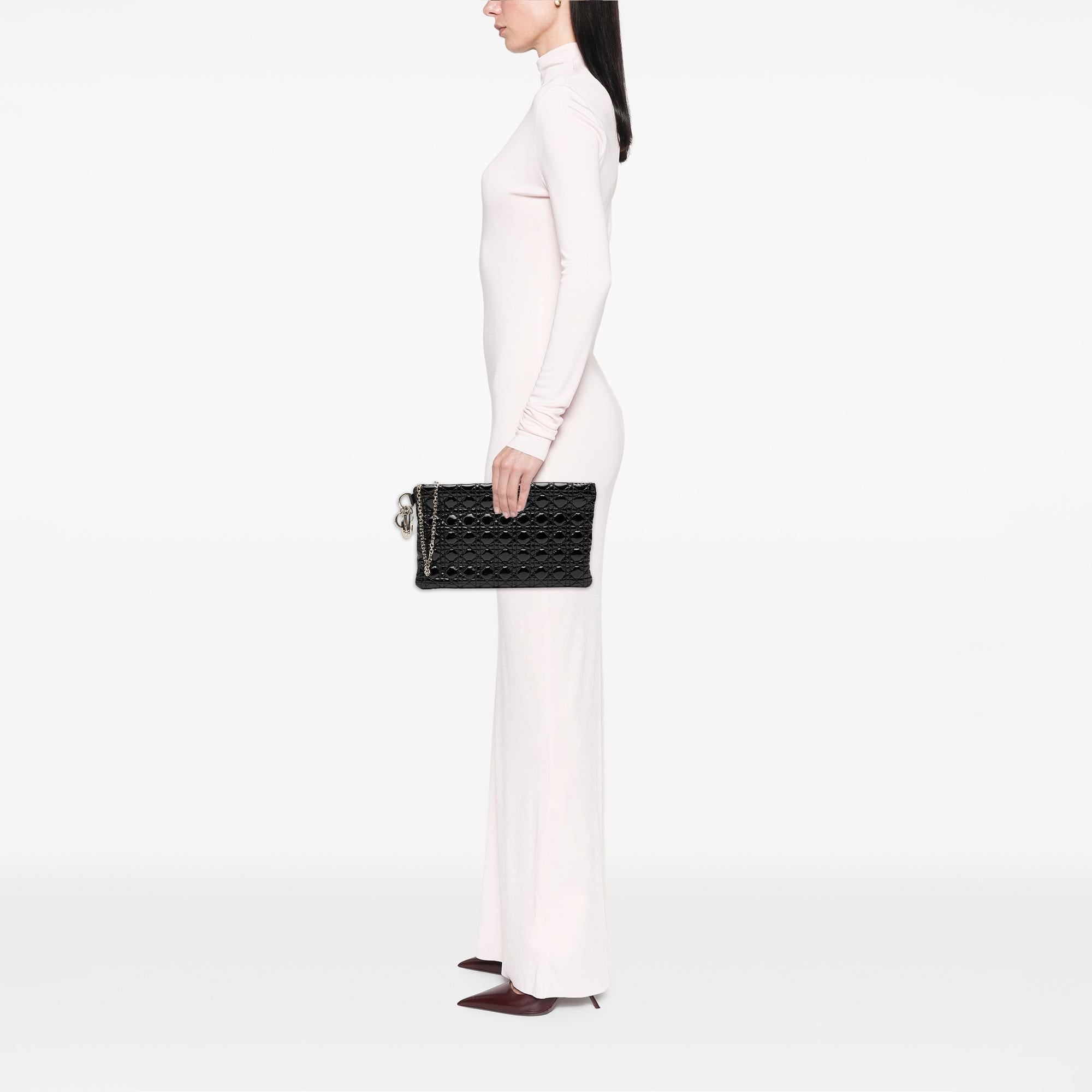 Dior Patent Cannage Panarea Clutch