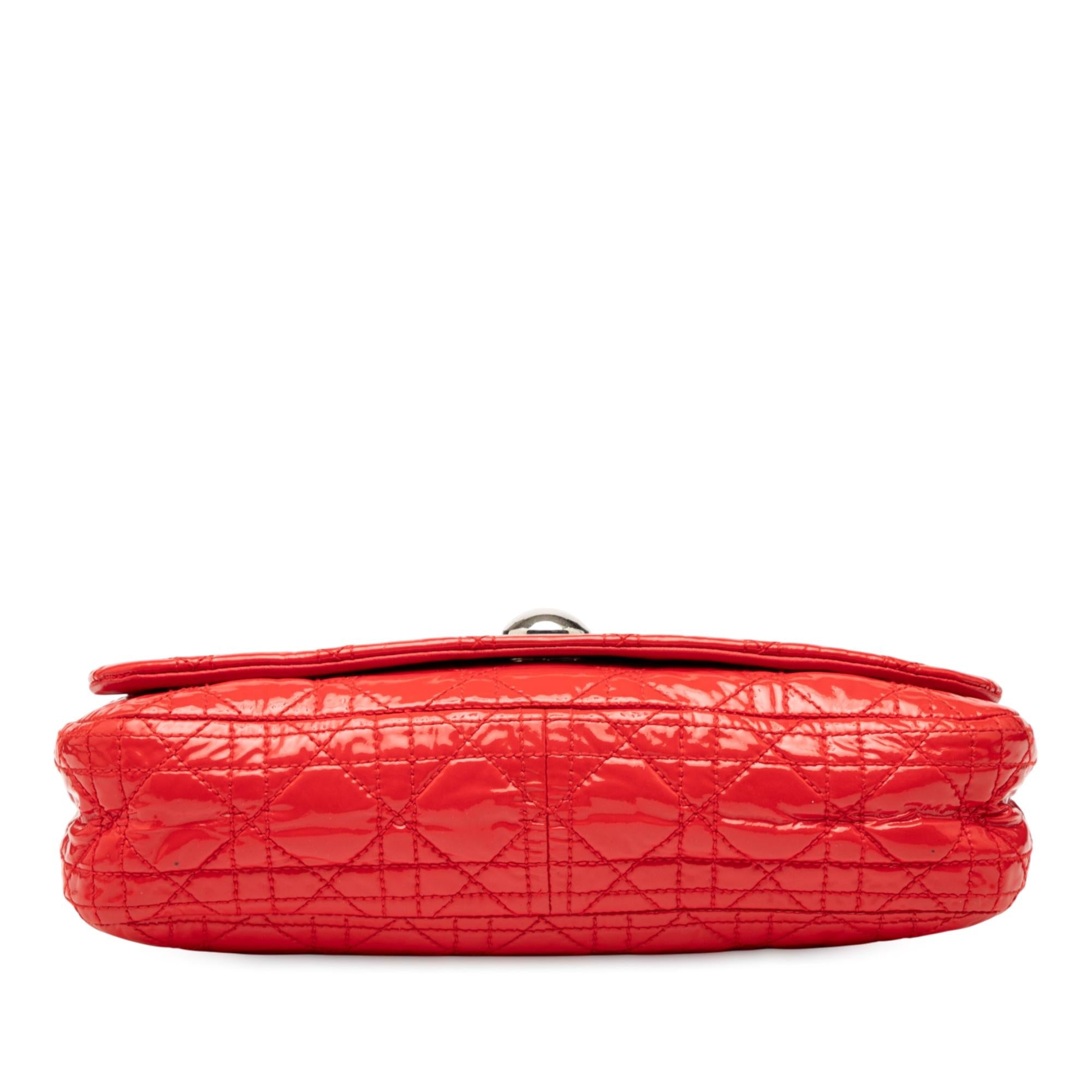 Dior Patent Cannage Rendezvous Shoulder Bag