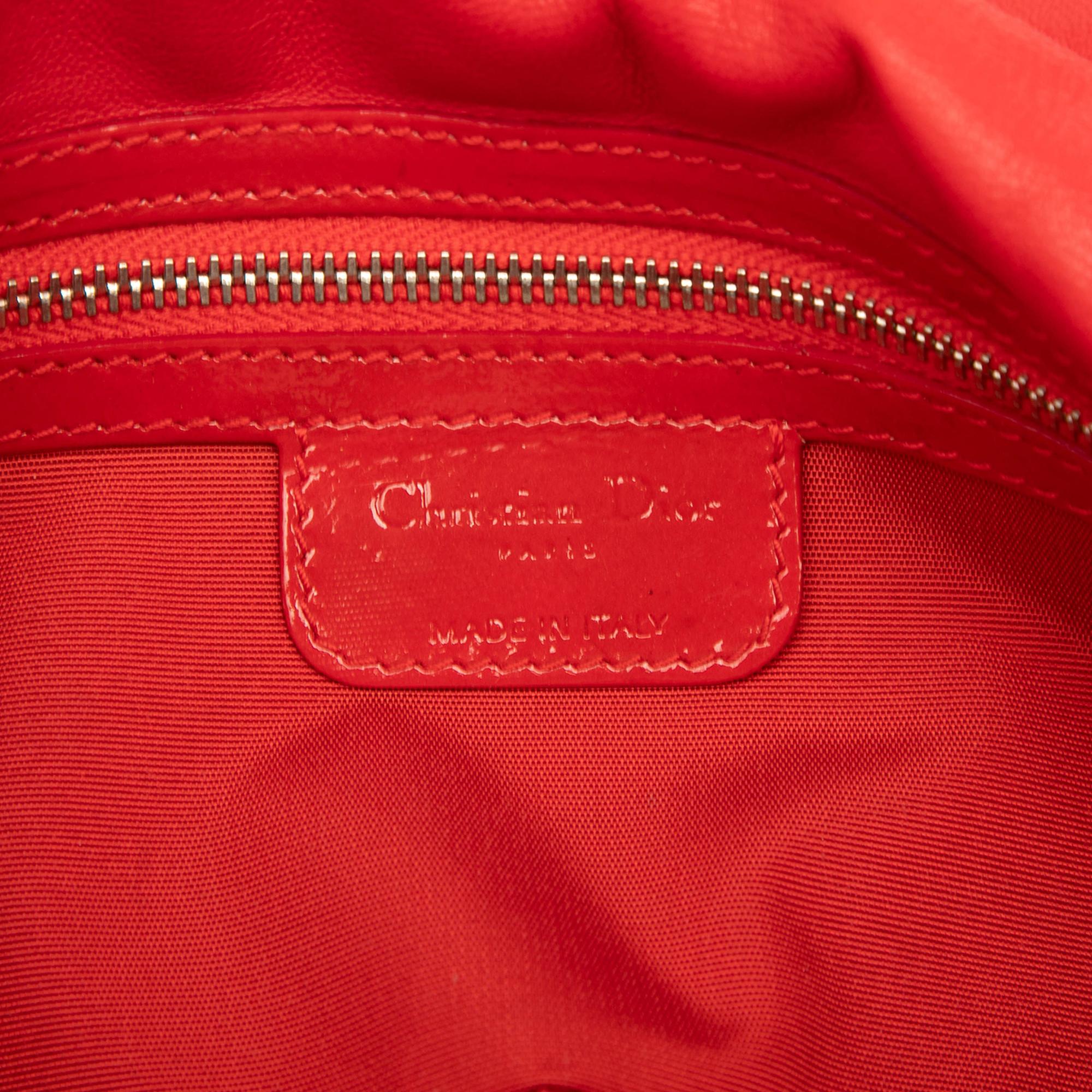 Dior Patent Cannage Rendezvous Shoulder Bag