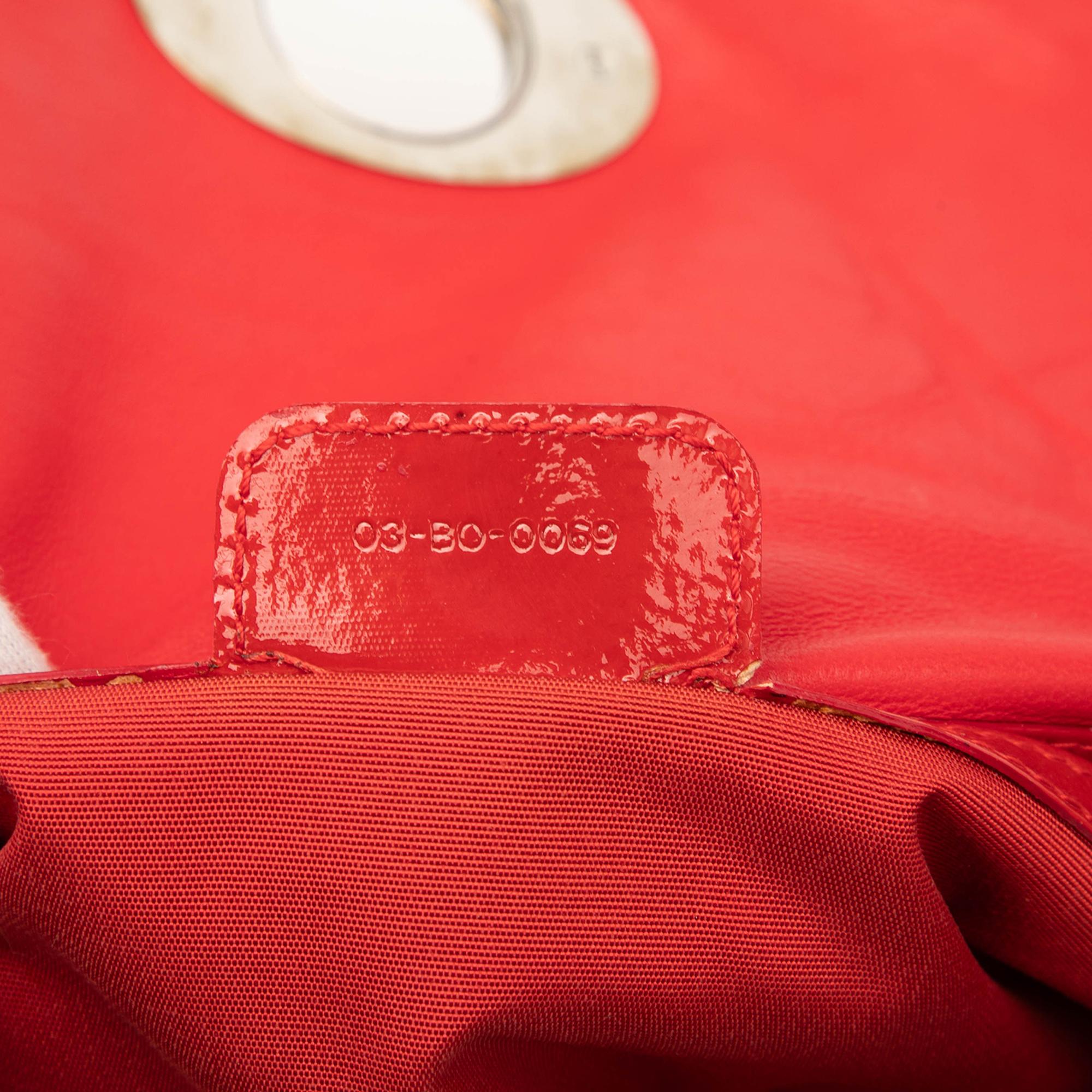 Dior Patent Cannage Rendezvous Shoulder Bag