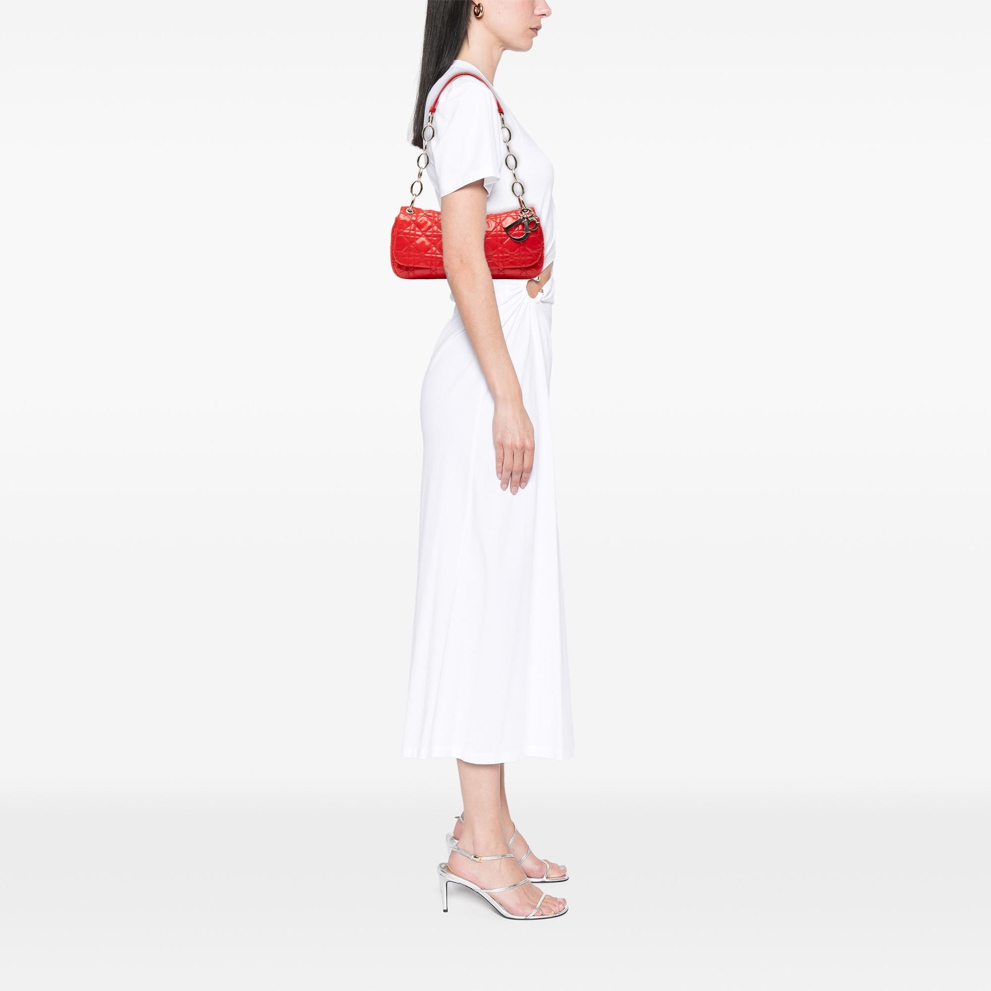 Dior Patent Cannage Rendezvous Shoulder Bag