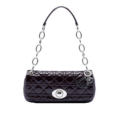 Dior Patent Cannage Rendezvous Shoulder Bag