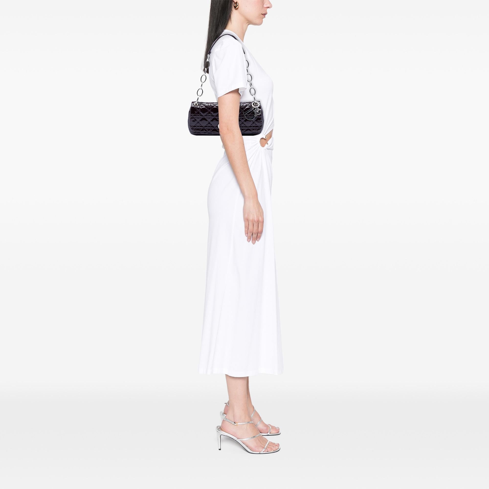 Dior Patent Cannage Rendezvous Shoulder Bag