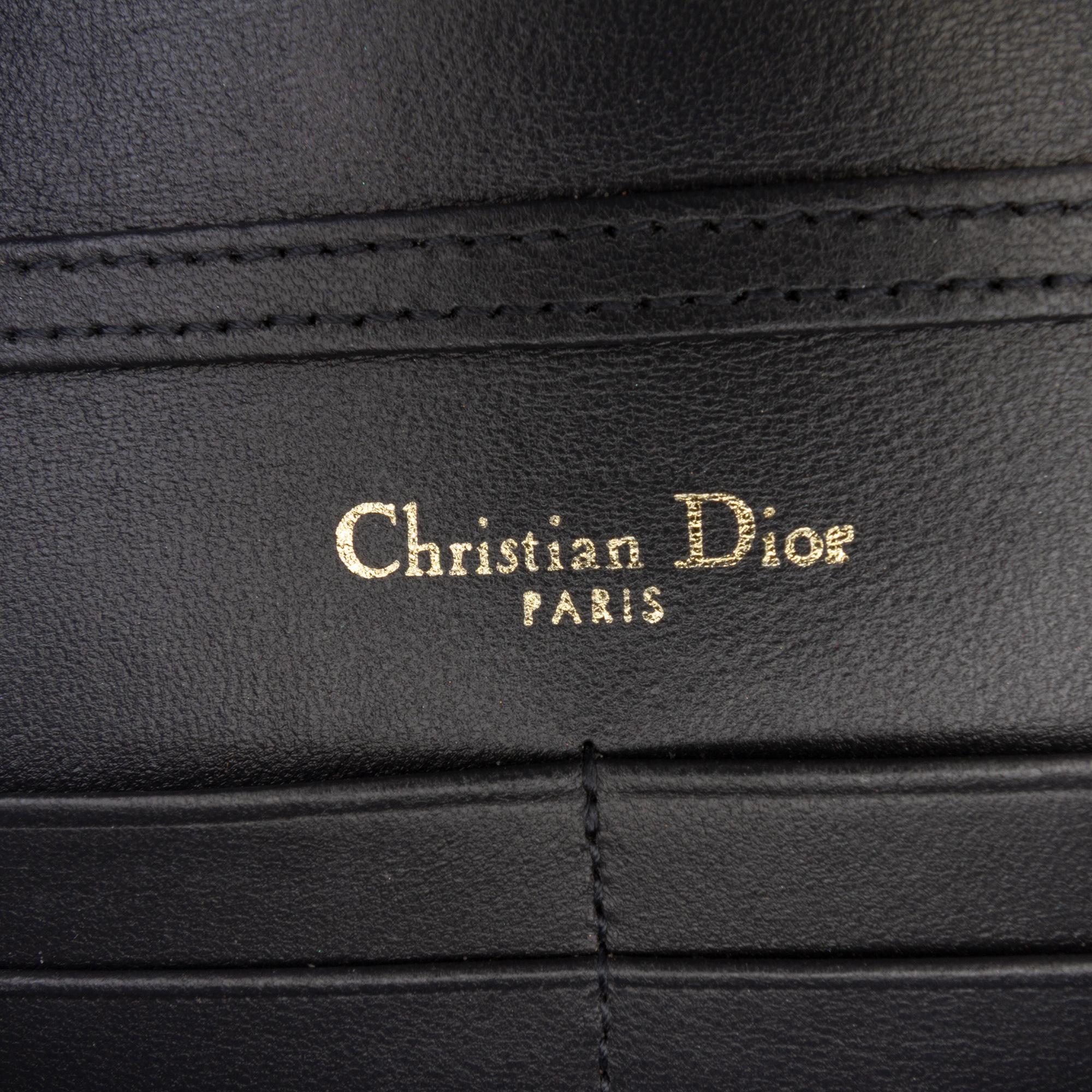 Dior Patent Microcannage Diorama Wallet on Chain