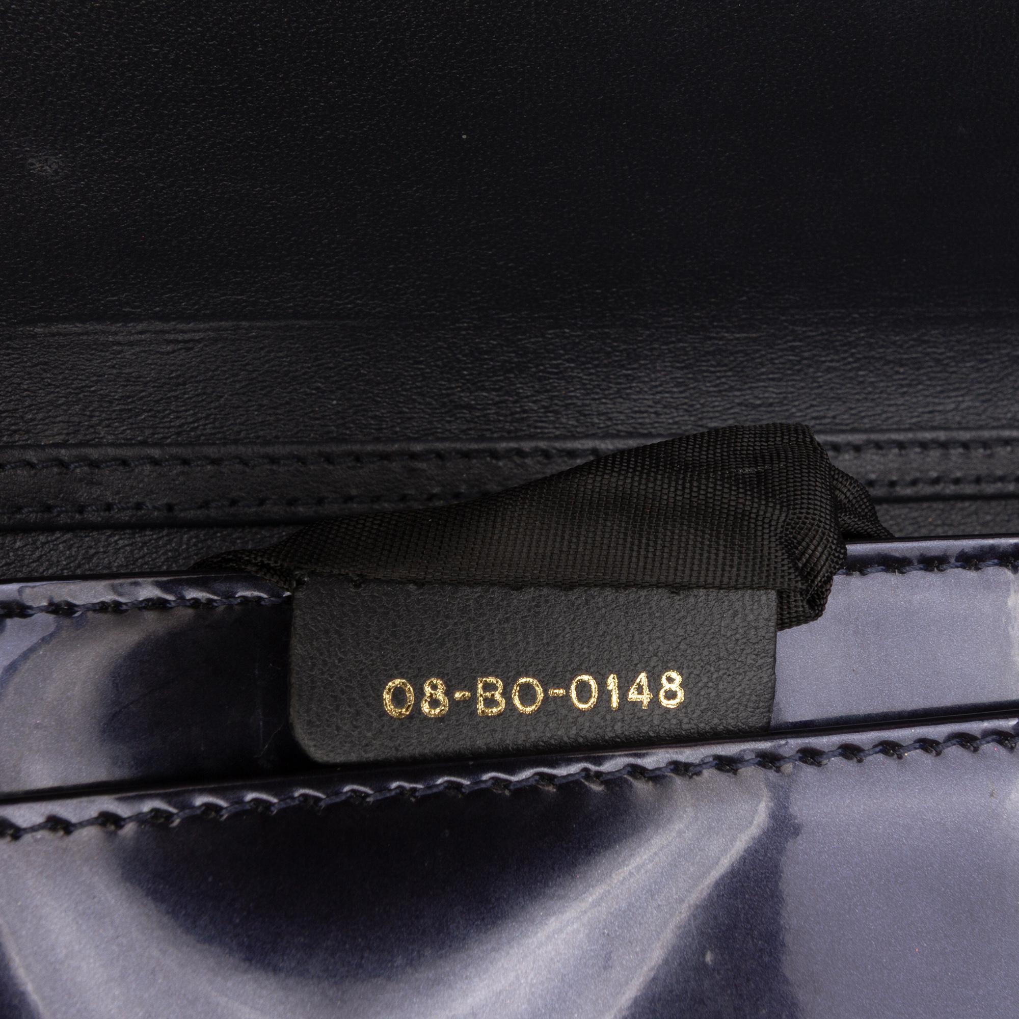 Dior Patent Microcannage Diorama Wallet on Chain
