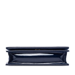 Dior Patent Studded Diorama Top Handle Wallet on Chain