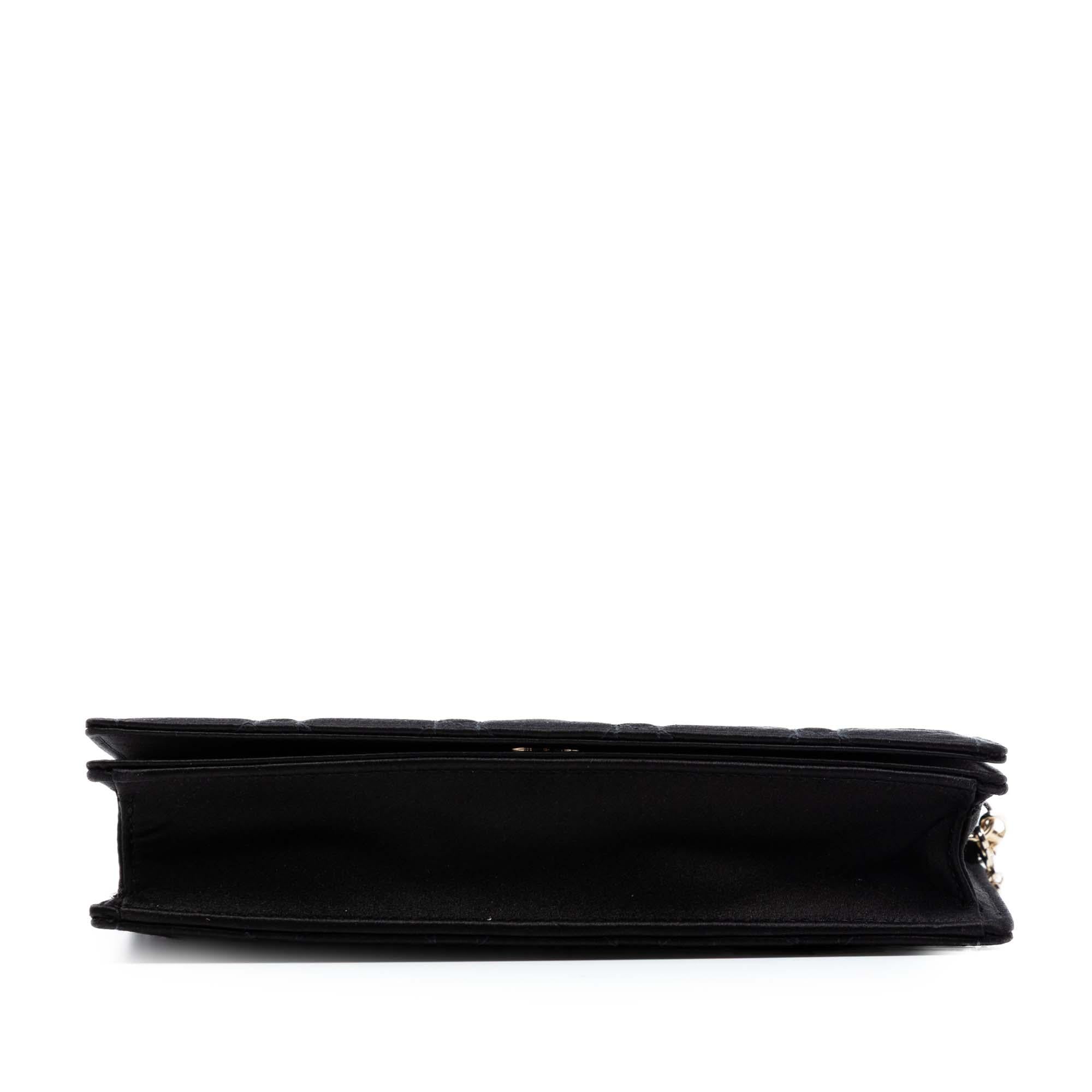 Dior Satin Cannage Lady Dior Wallet on Chain