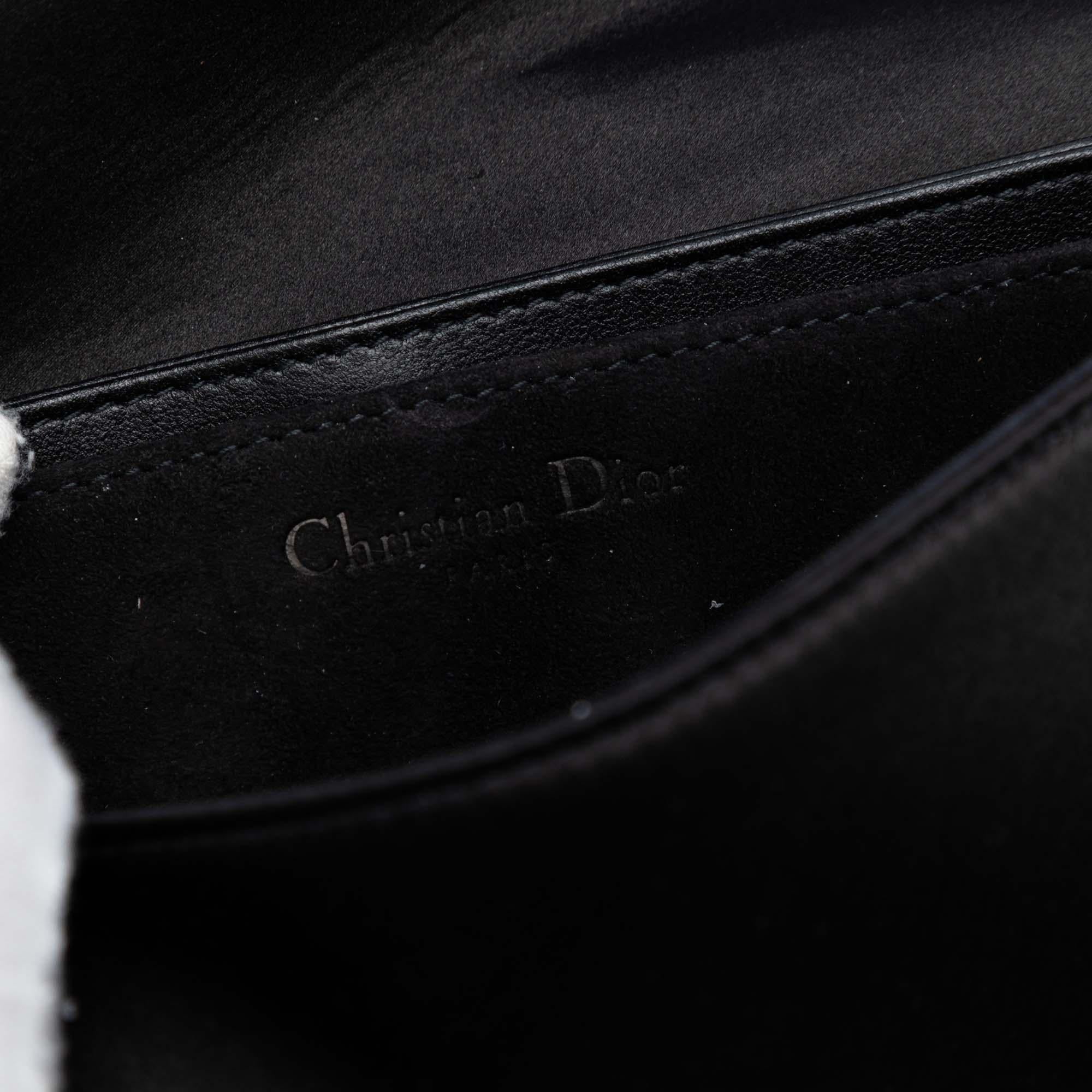 Dior Satin Cannage Lady Dior Wallet on Chain