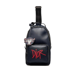 Dior Shawn Stussy Grained Calfskin Year of the Ox Sling Bag