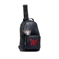 Dior Shawn Stussy Grained Calfskin Year of the Ox Sling Bag