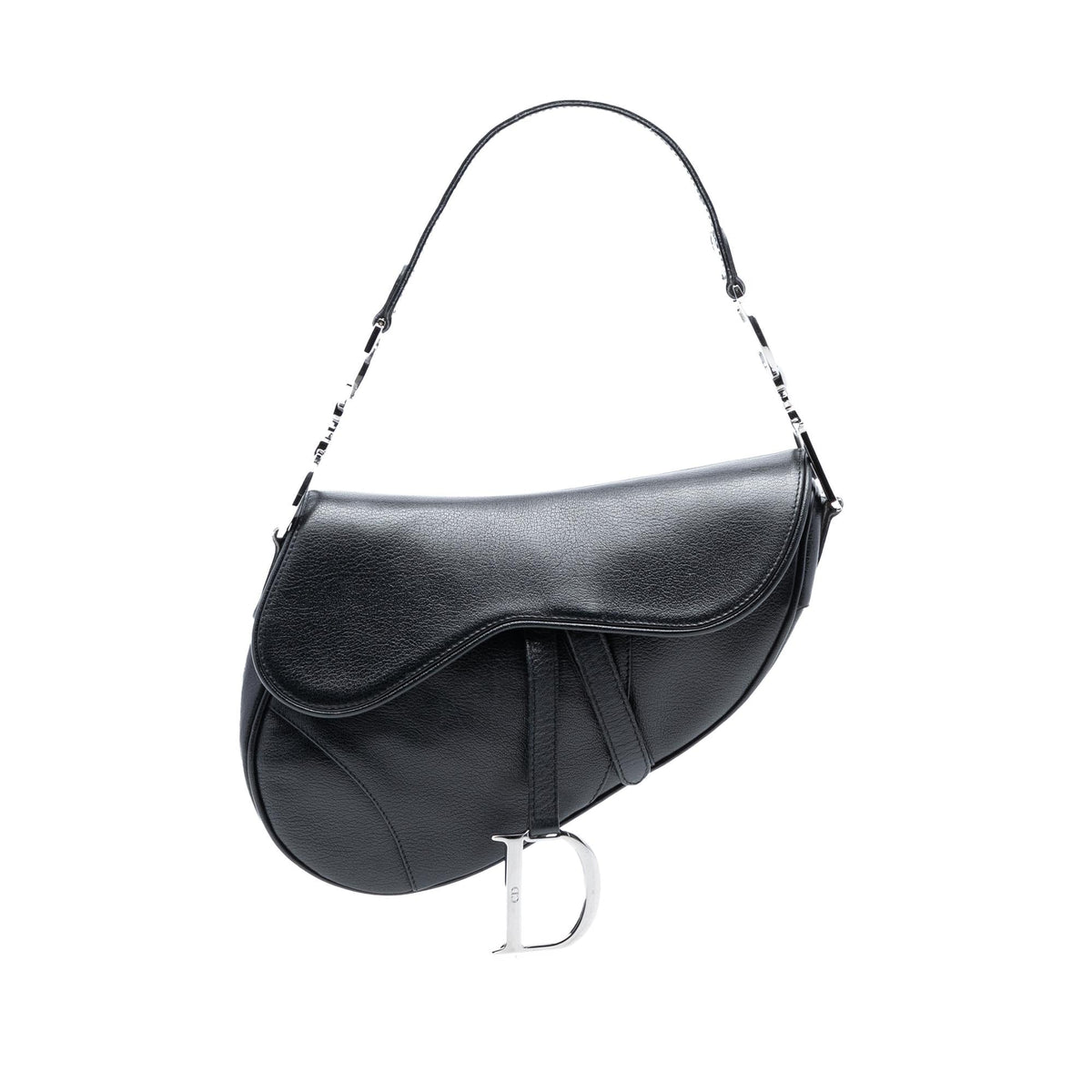 Dior Shiny Goatskin Saddle Bag