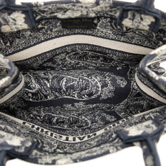 Dior Small Canvas Embroidered Reverse Dioriviera Toile De Jouy Book Tote