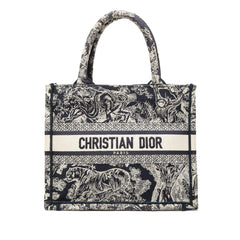 Dior Small Canvas Embroidered Reverse Dioriviera Toile De Jouy Book Tote