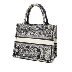 Dior Small Canvas Embroidered Reverse Dioriviera Toile De Jouy Book Tote