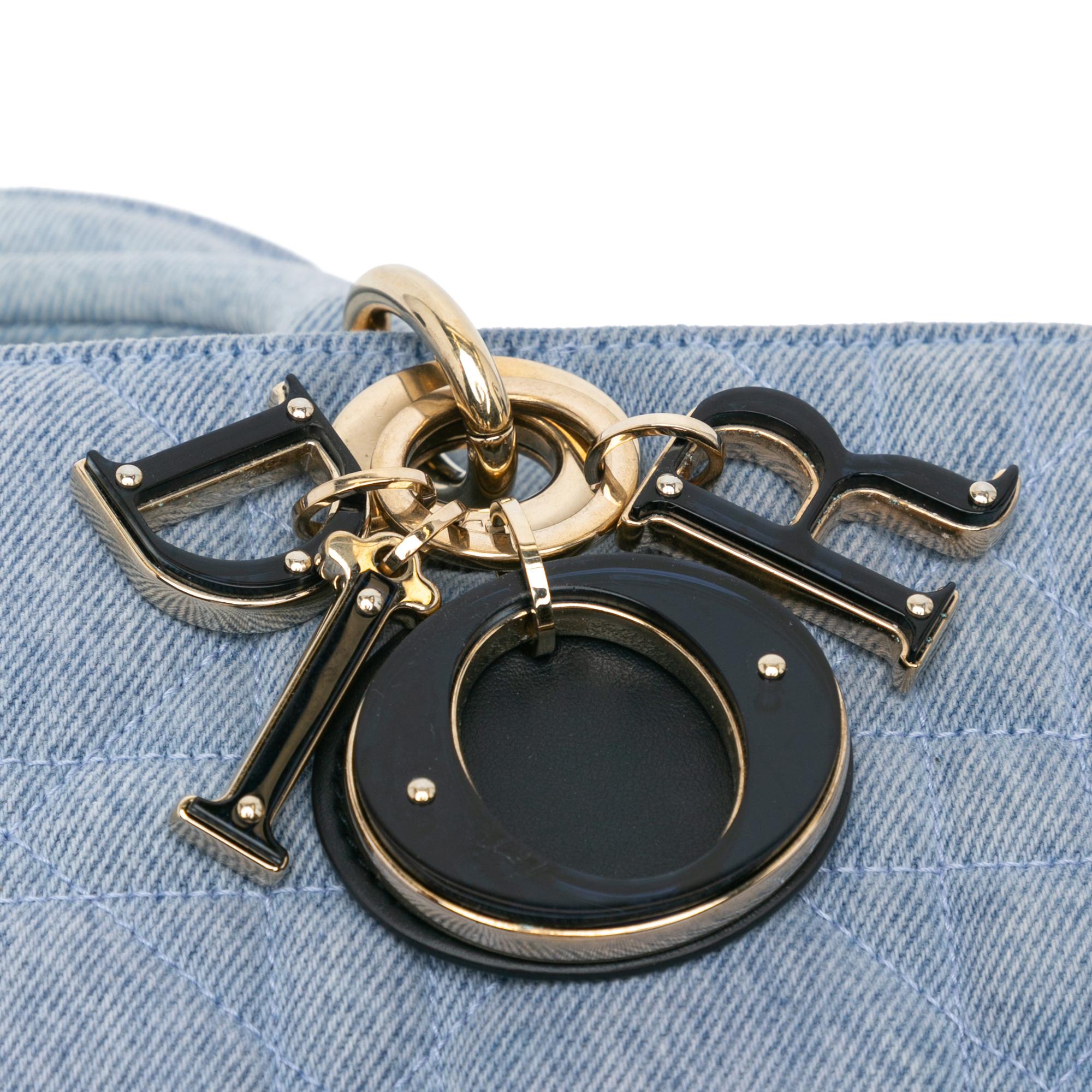 Dior Small Denim Macrocannage Lady D Joy
