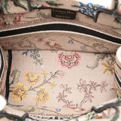 Dior Small Embroidered Canvas Petites Fleurs Book Tote