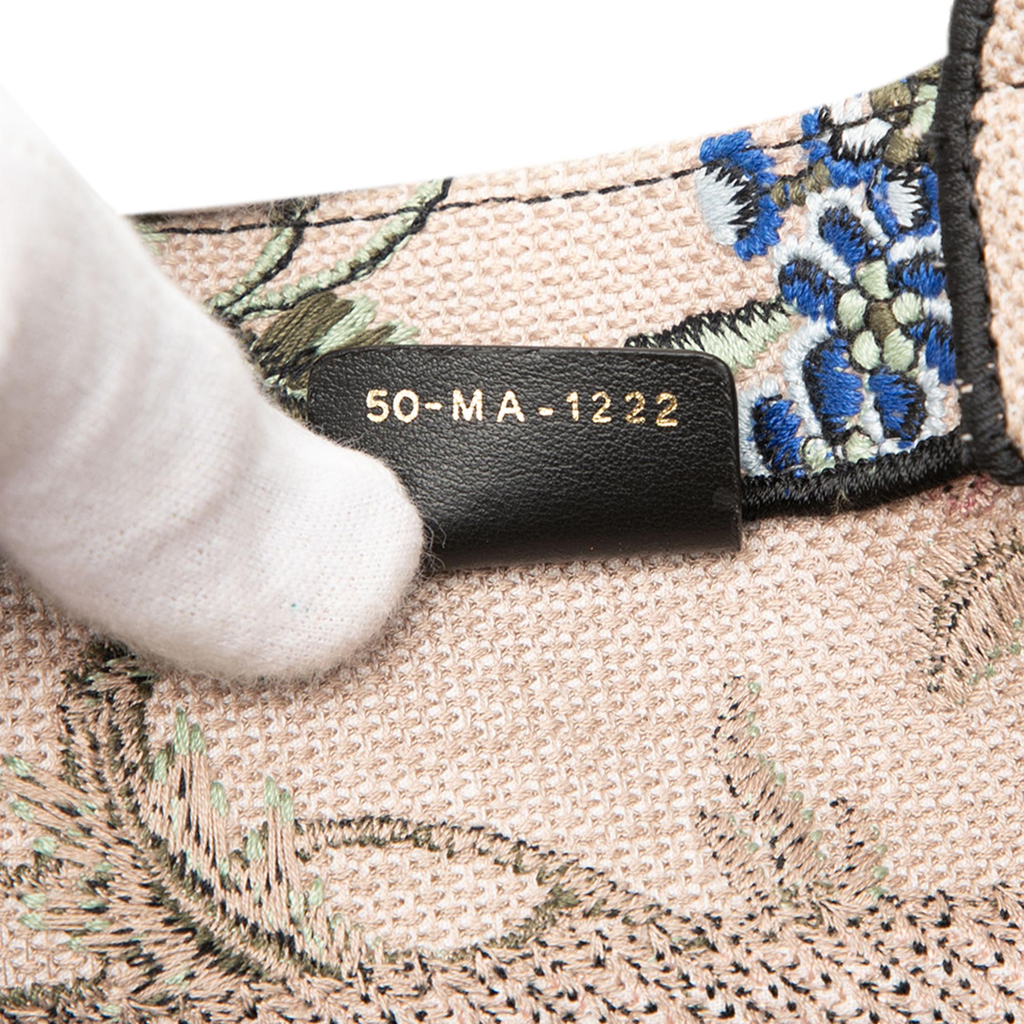 Dior Small Embroidered Canvas Petites Fleurs Book Tote