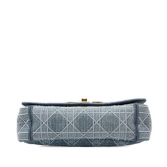 Dior Small Embroidered Denim Cannage Caro Bag