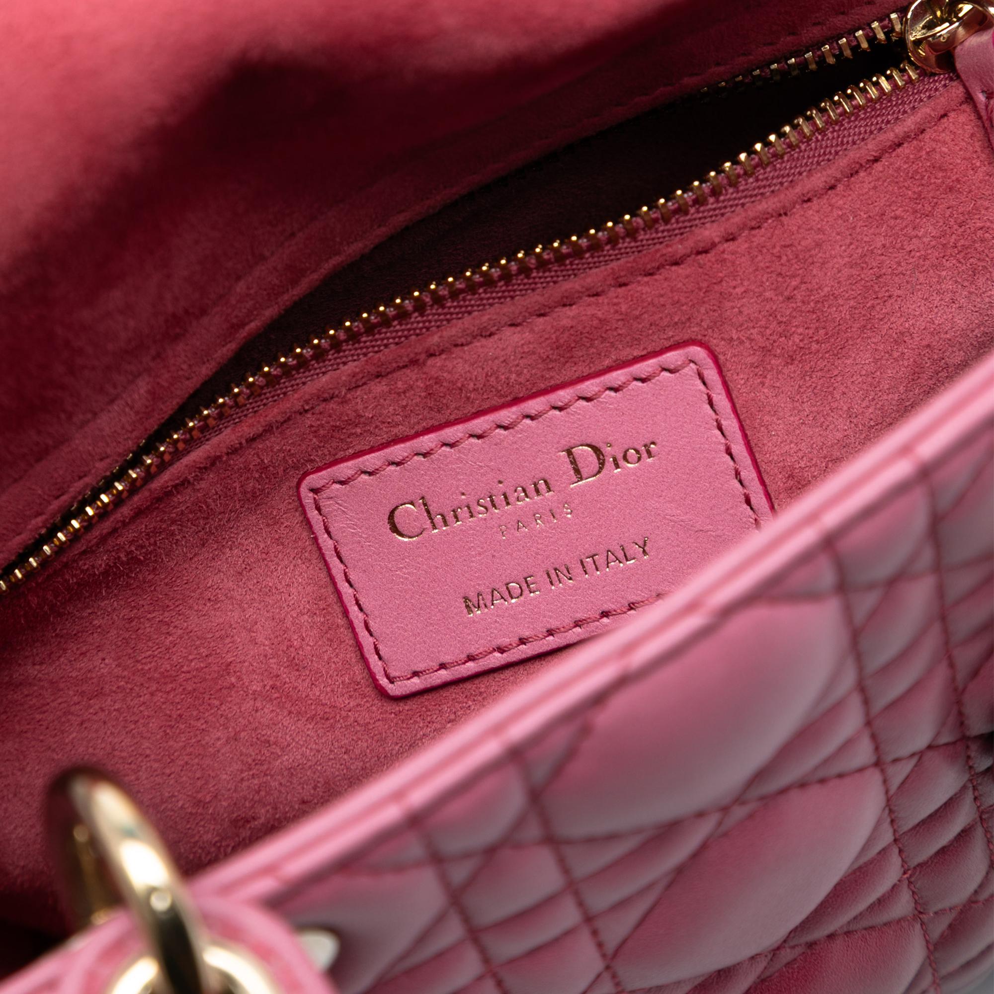 Dior Small Gradient Lambskin Cannage Lady Dior