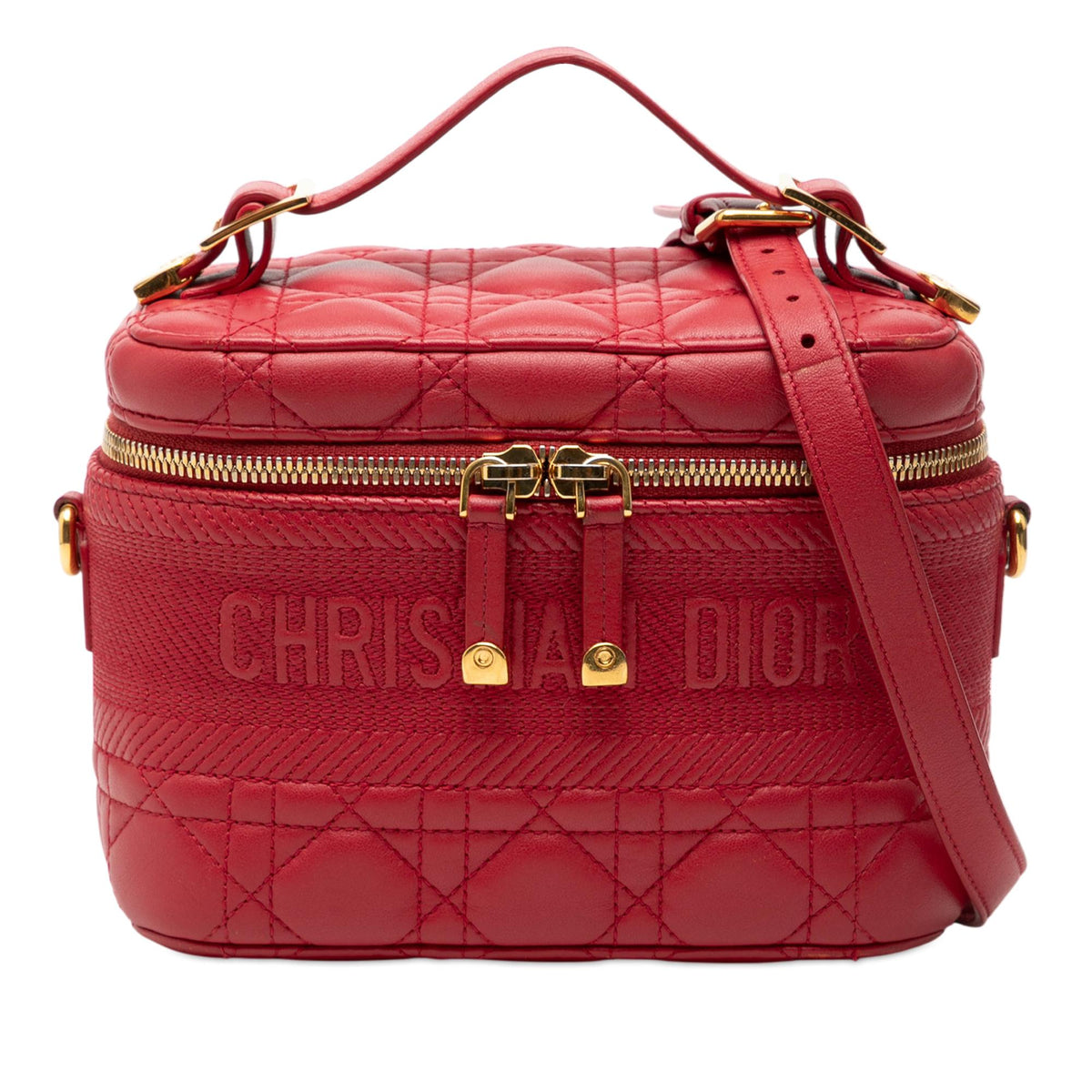 Dior Small Lambskin Cannage DiorTravel Vanity Case