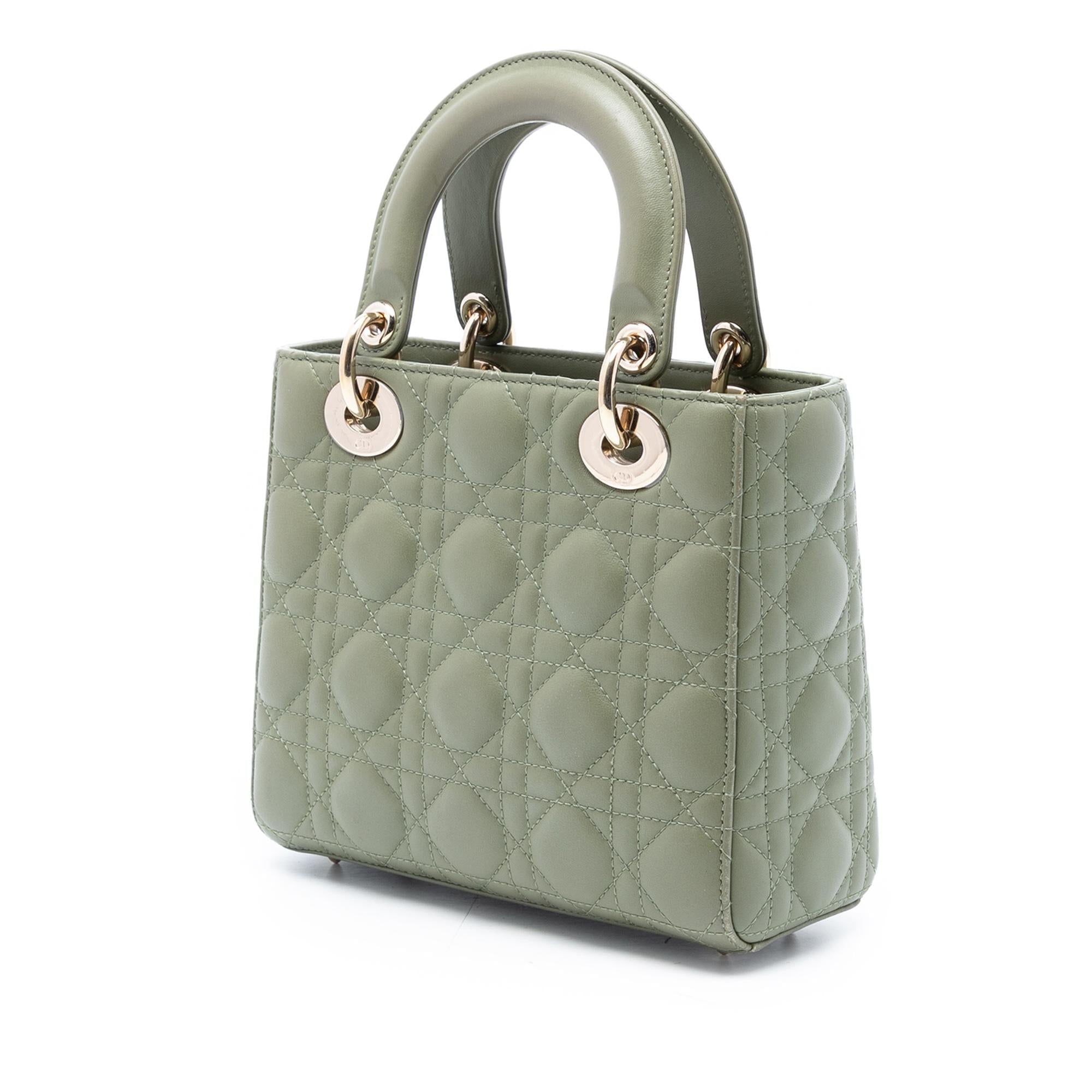 Dior Small Lambskin Cannage Lady Dior
