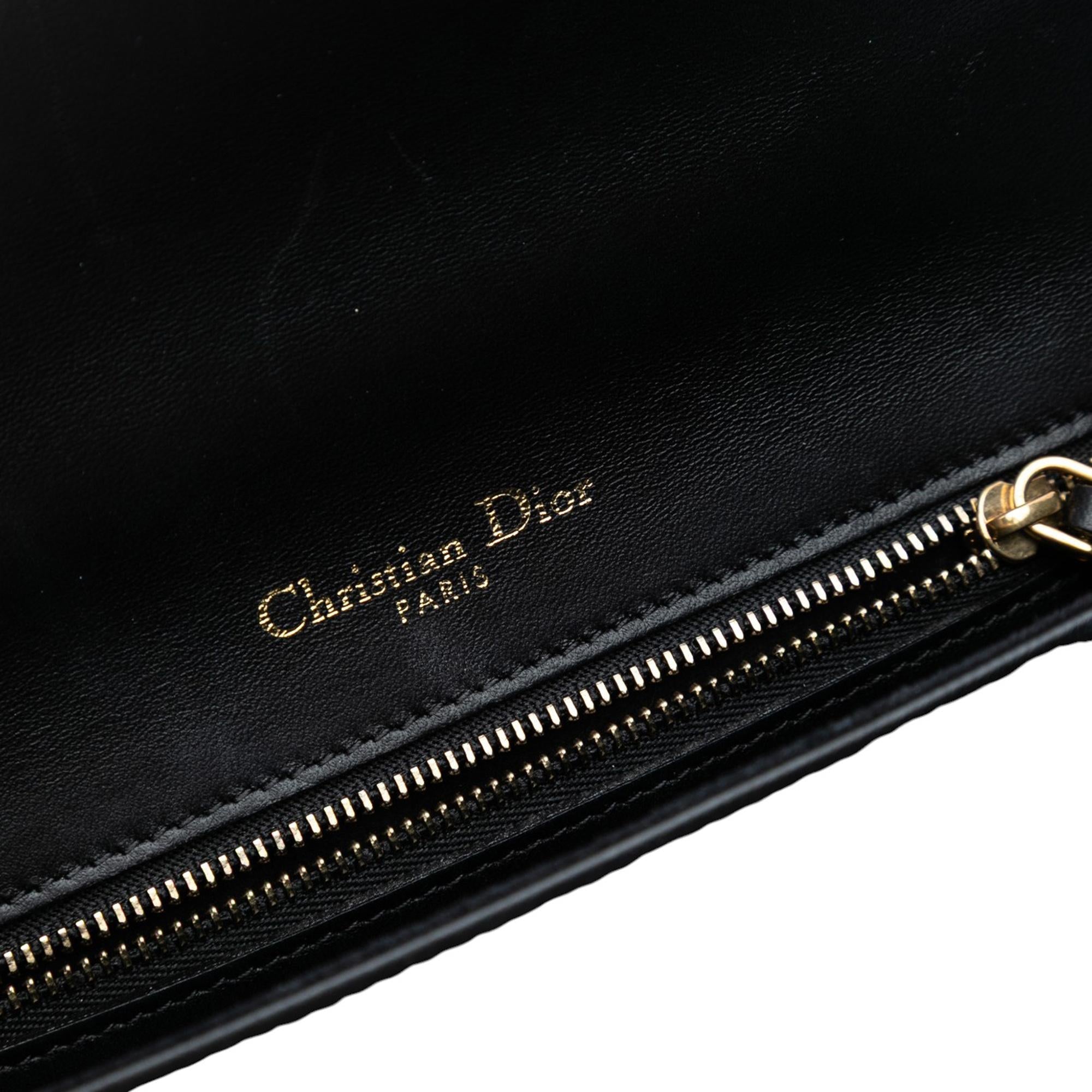 Dior Small Lambskin Studded Diorama Flap