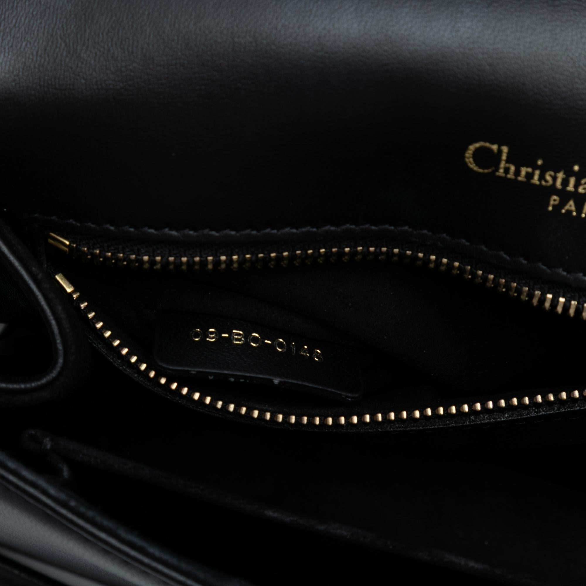 Dior Small Lambskin Studded Diorama Flap
