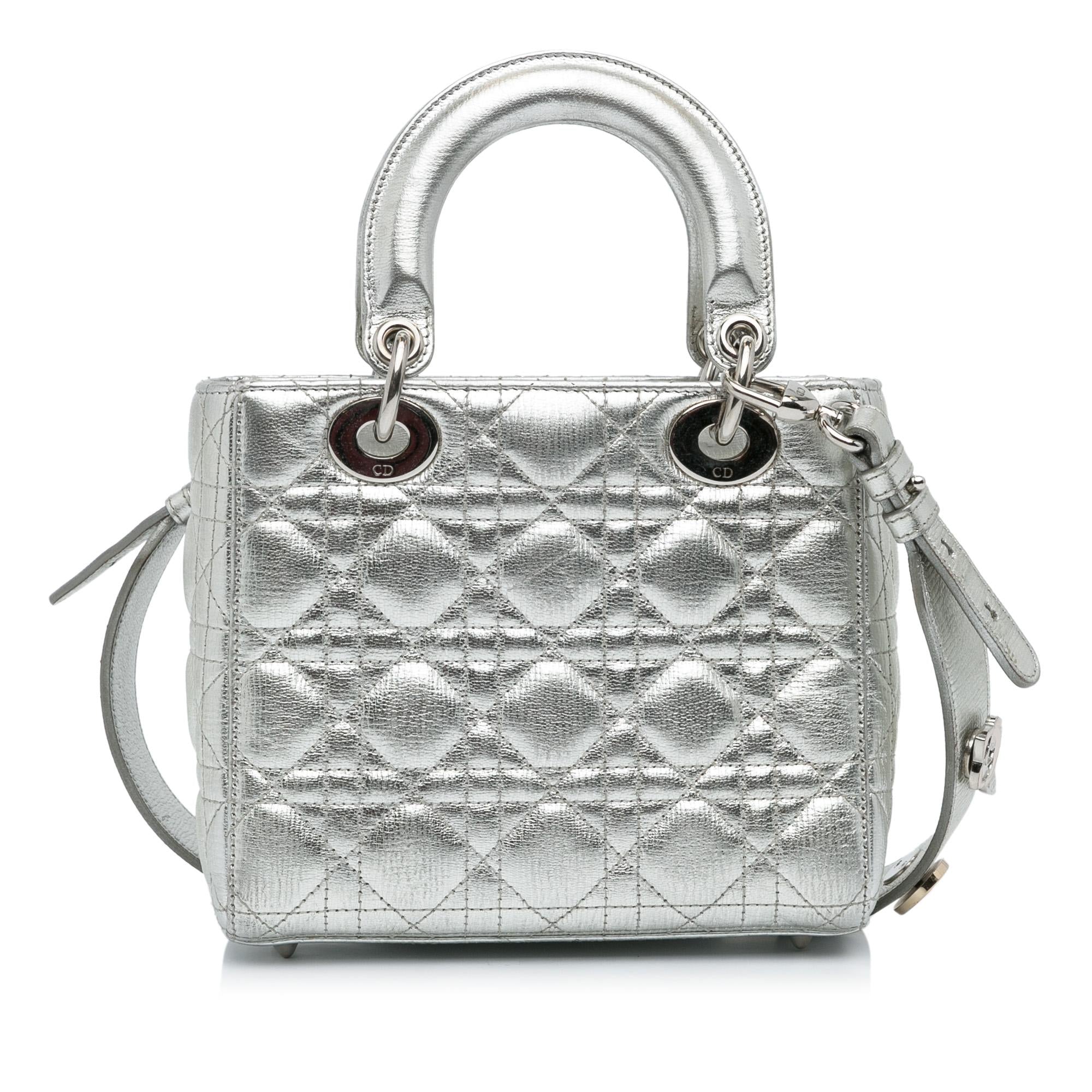 Dior Small Metallic Grained Calfskin Cannage My ABCDior Lady Dior