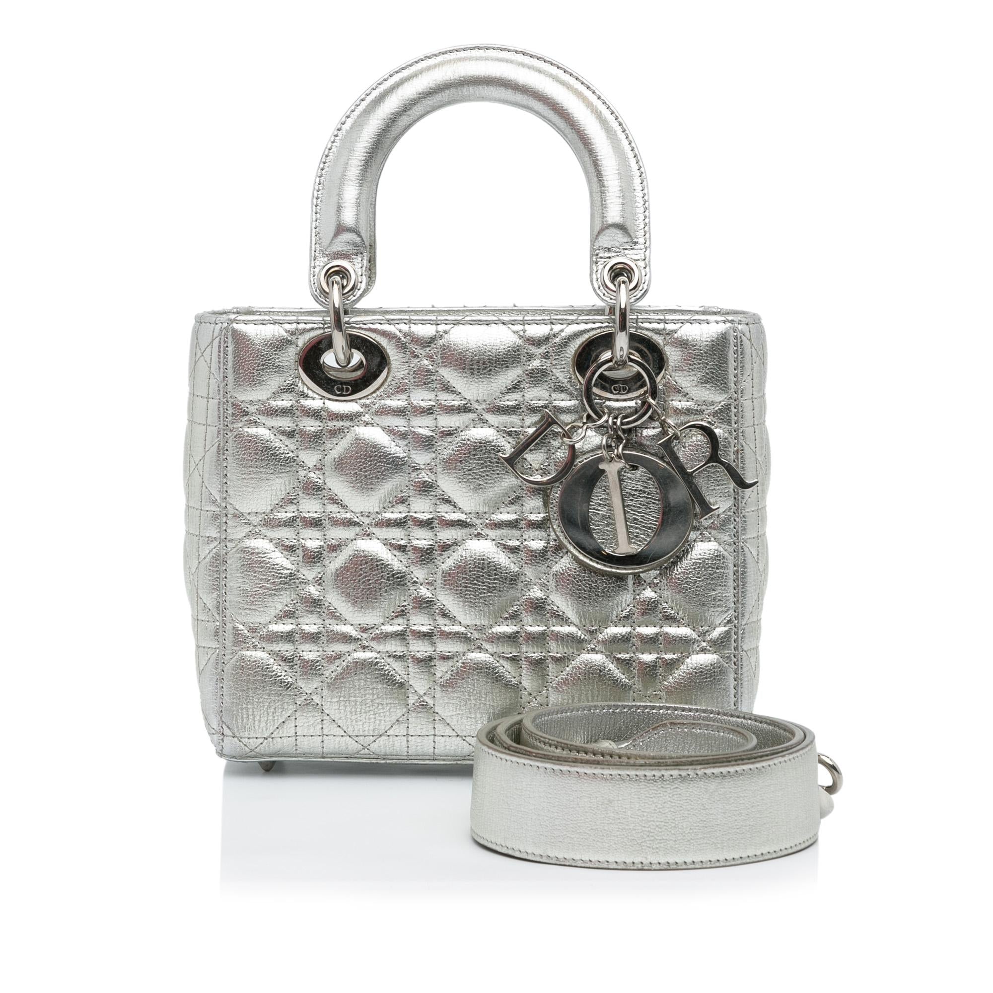 Dior Small Metallic Grained Calfskin Cannage My ABCDior Lady Dior