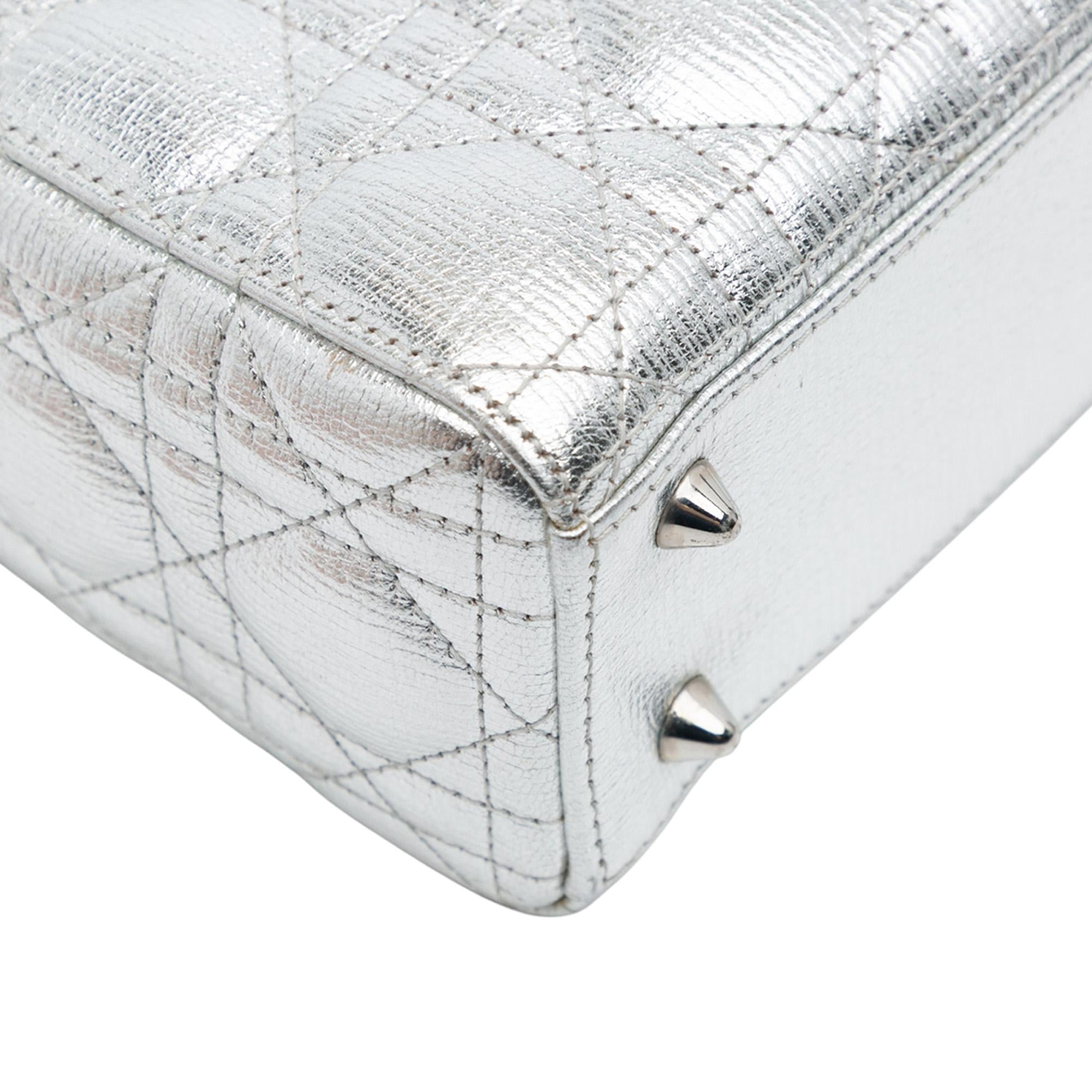 Dior Small Metallic Grained Calfskin Cannage My ABCDior Lady Dior