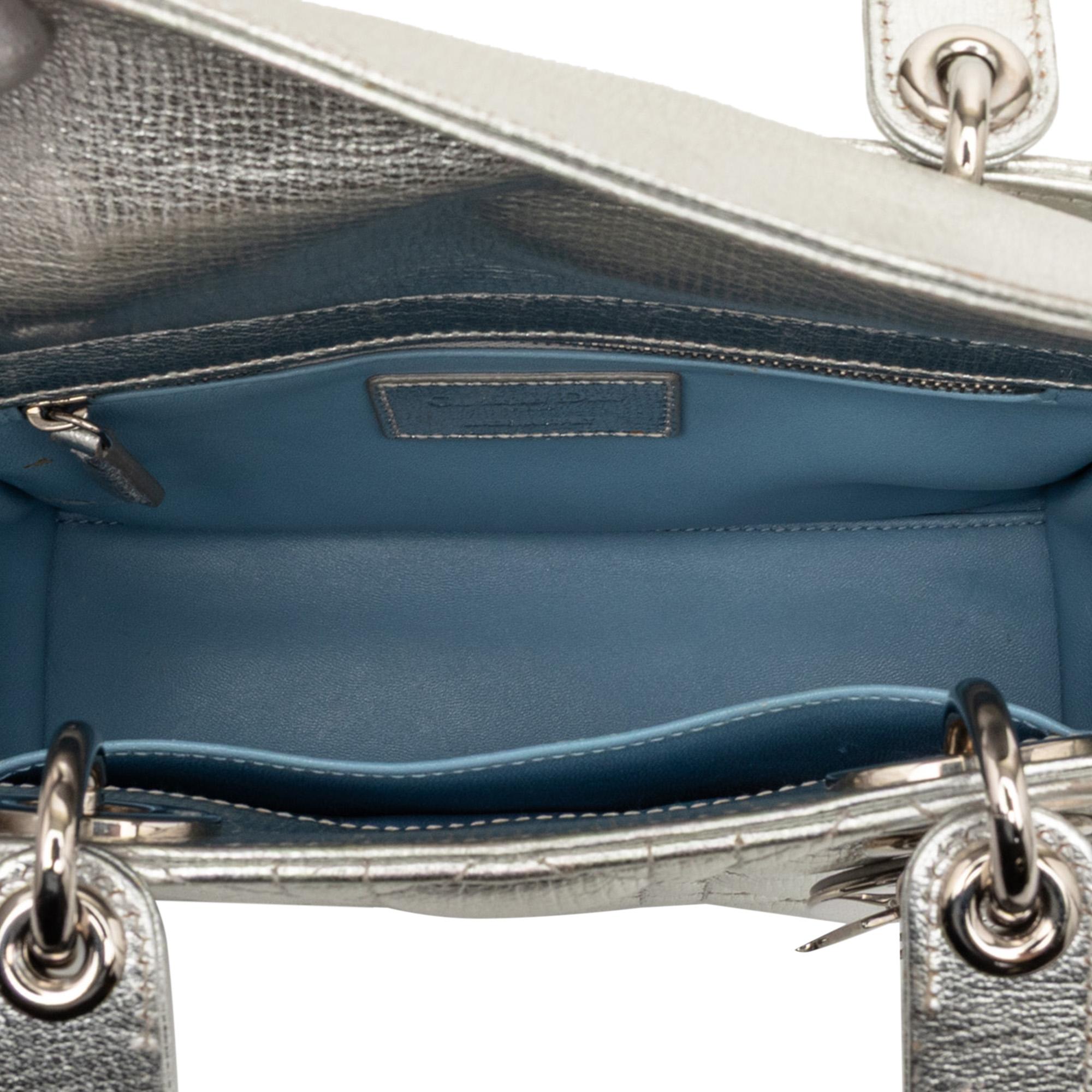 Dior Small Metallic Grained Calfskin Cannage My ABCDior Lady Dior
