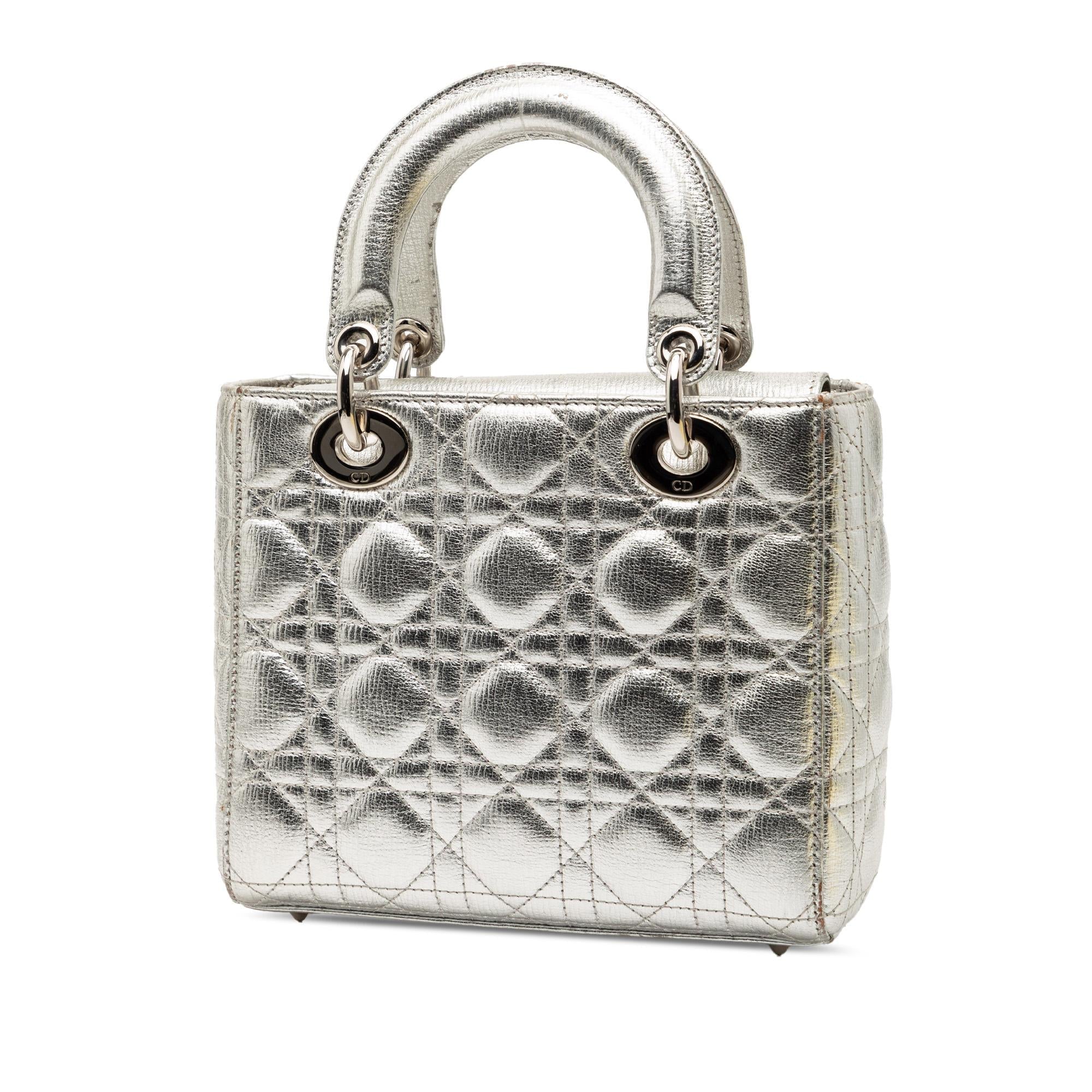 Dior Small Metallic Grained Calfskin Cannage My ABCDior Lady Dior