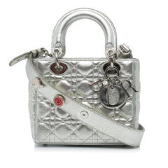 Dior Small Metallic Grained Calfskin Cannage My ABCDior Lady Dior