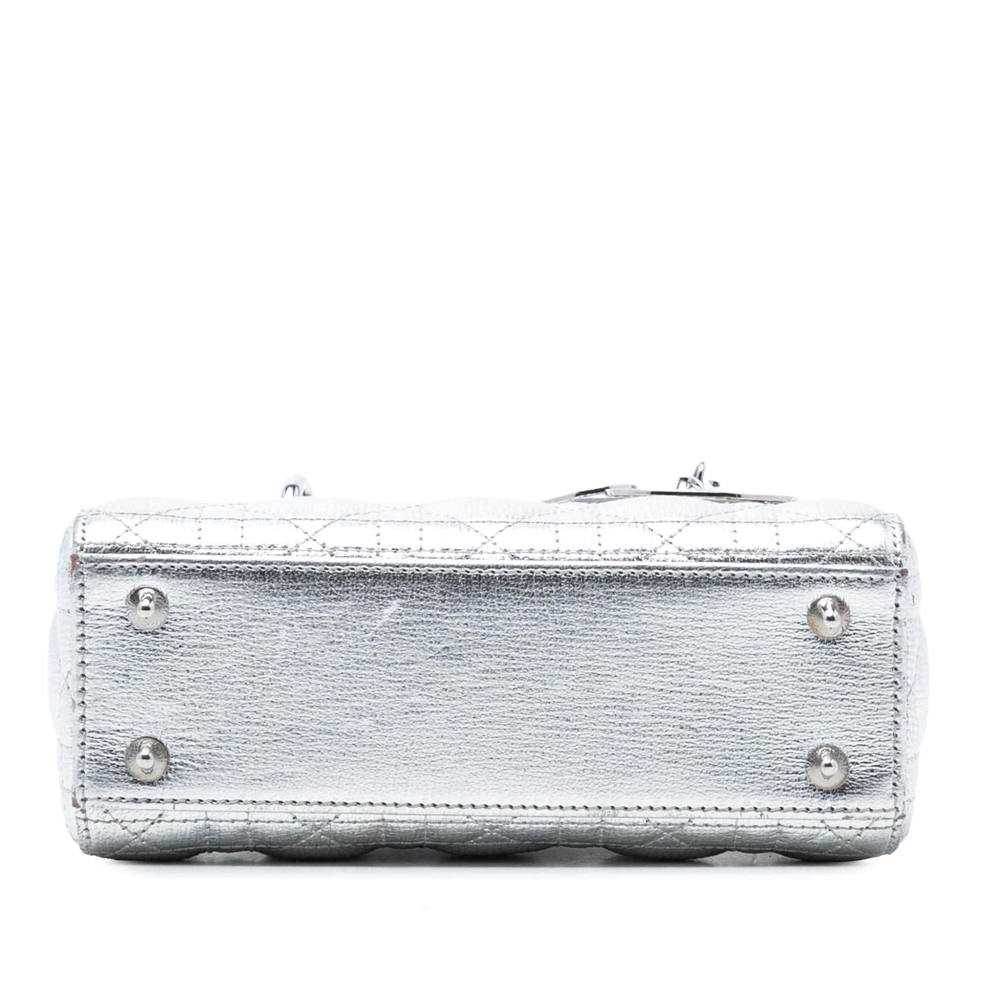 Dior Small Metallic Grained Calfskin Cannage My ABCDior Lady Dior