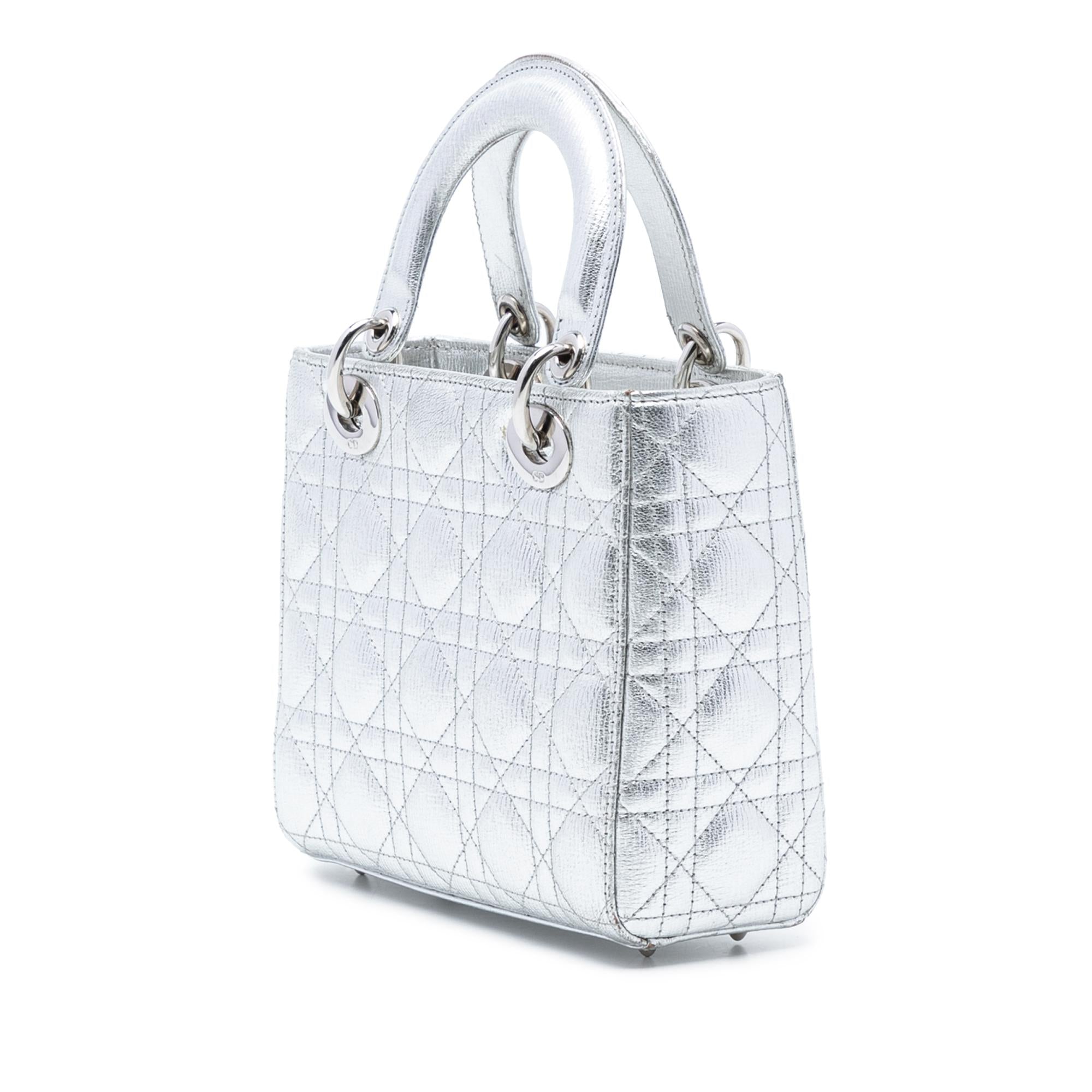 Dior Small Metallic Grained Calfskin Cannage My ABCDior Lady Dior