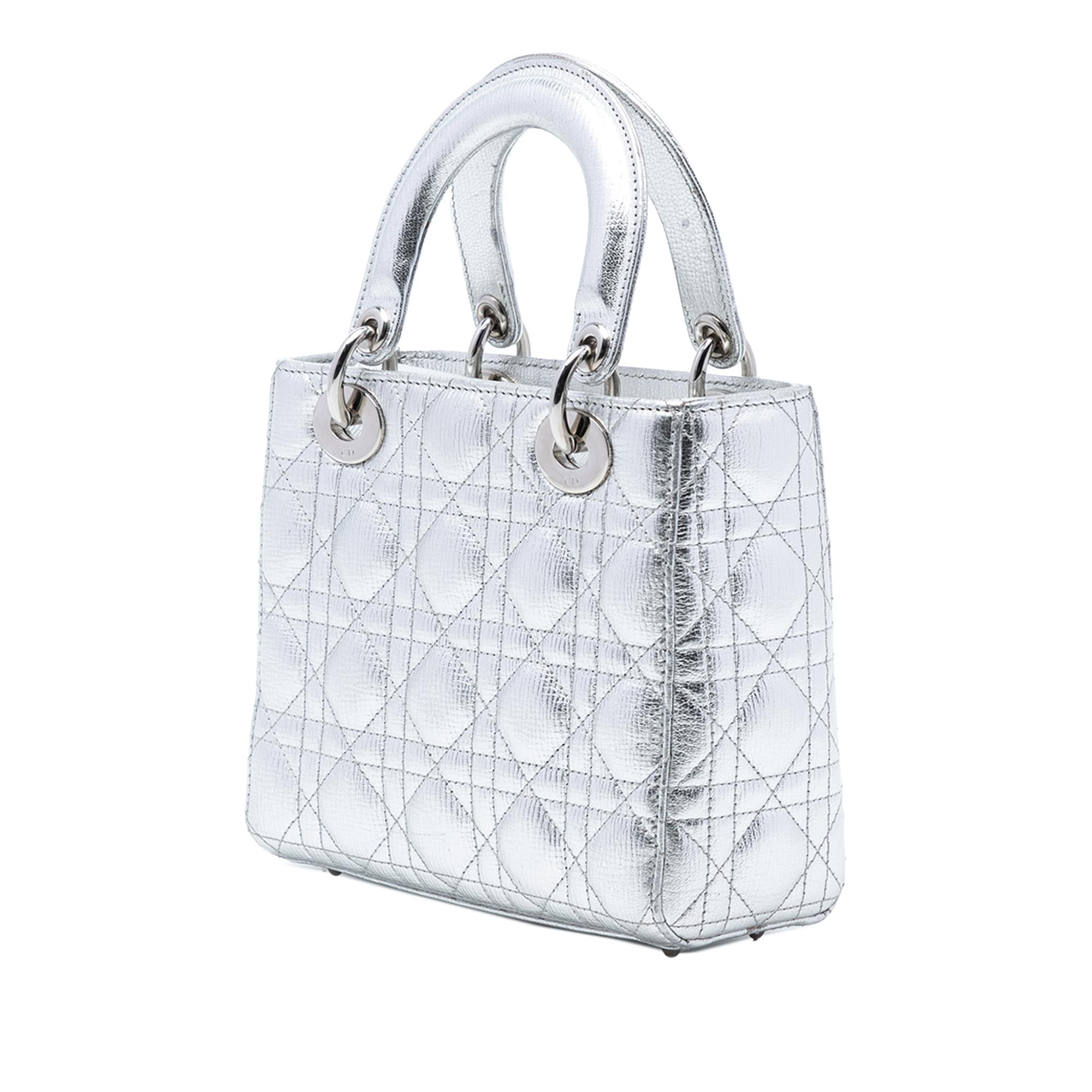 Dior Small Metallic Grained Calfskin Cannage My ABCDior Lady Dior